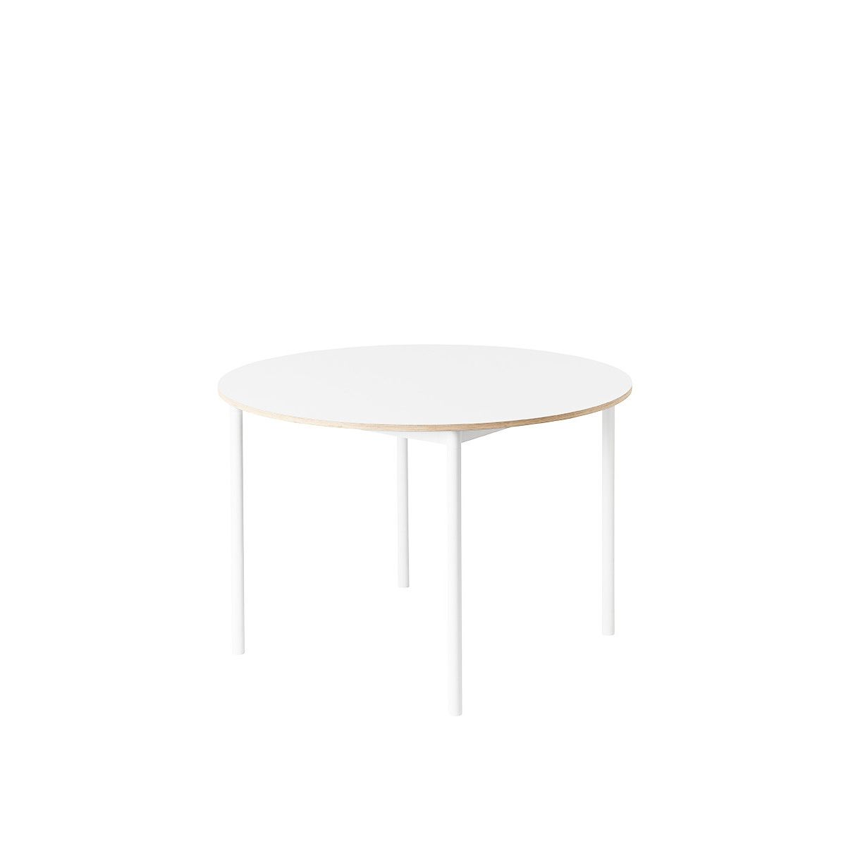 Base Round Table, Ø 110 cm fra Muuto (White / White)