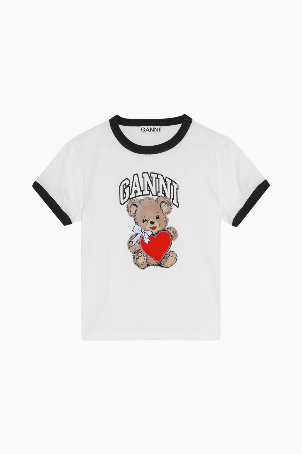 Basic Jersey Bear Small T-Shirt T4061 - Bright White - GANNI - Hvid L