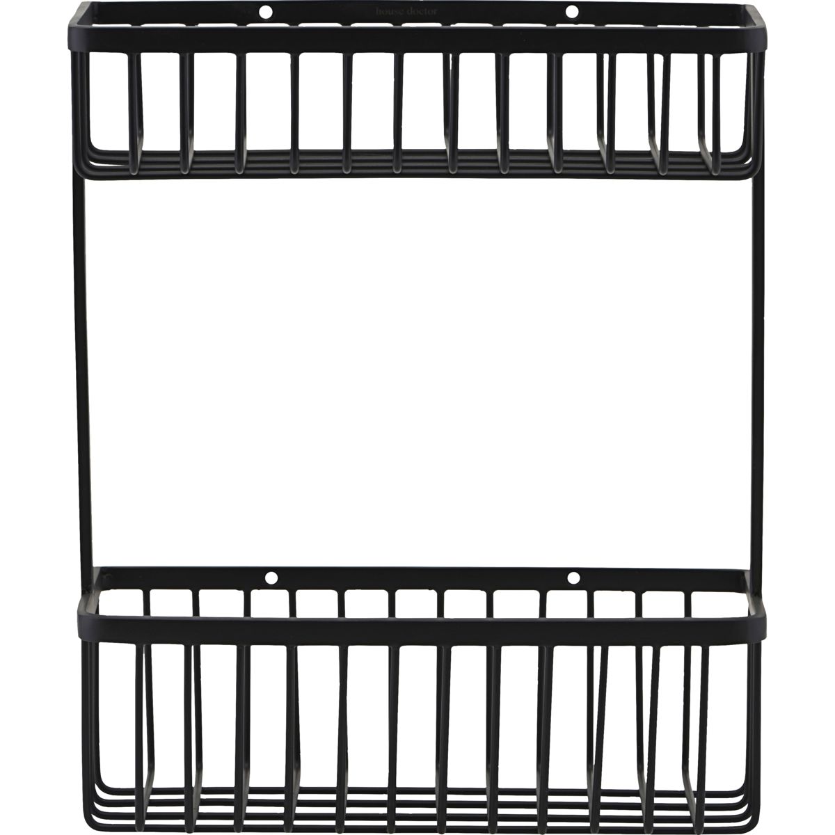 Basket, HDBath, Double, Black - Black / Steel / l: 28 cm, w: 11 cm, h: 33 cm