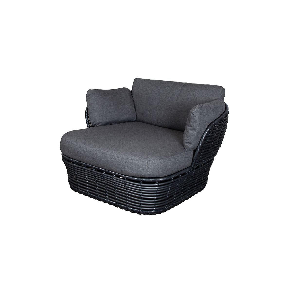 Basket Loungestol fra Cane-line (Graphite stel m. grey hynder)