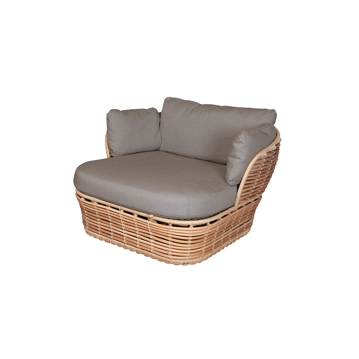 Basket Loungestol fra Cane-line (Natural stel m. taupe hynder)