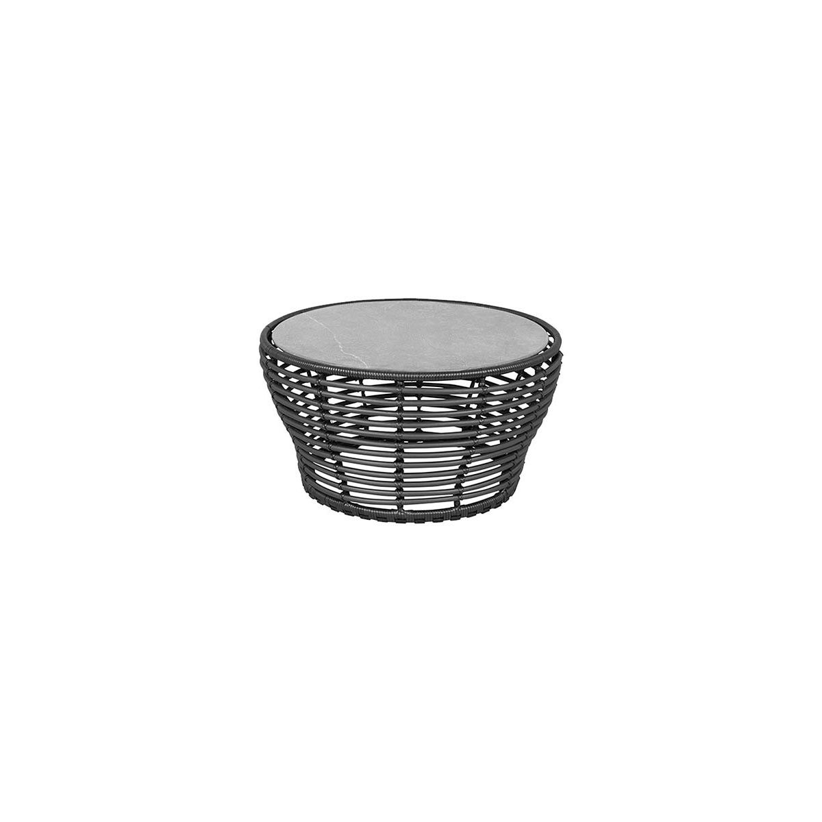 Basket Sofabord fra Cane-line (Medium - H40 x Ø75 cm, Graphite/Fossil Grey)