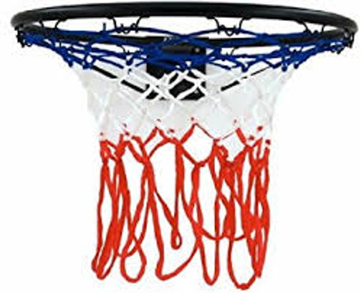 Basketkurv til væg MED Spalding str. 5 bold - Flot KOKSGRÅ model m/net - Diameter 45 cm - FRI FRAGT