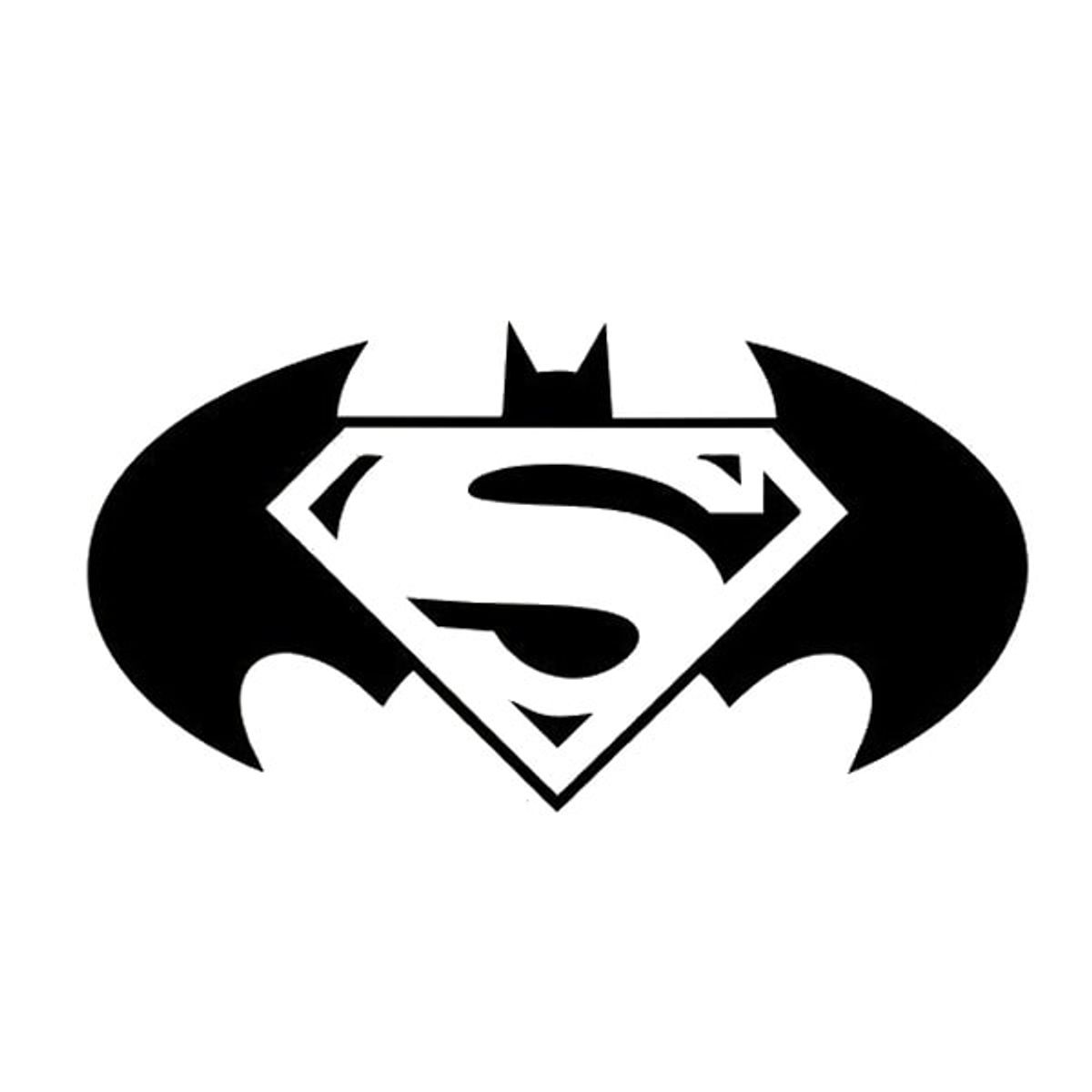 Batman/Superman wallsticker i ét. Sej superhelte wallsticker.