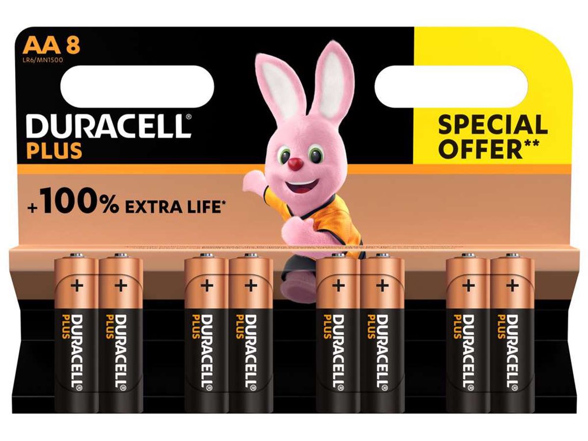 Batteri Duracell Plus Power AA 8 stk