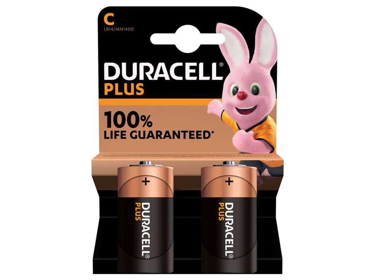 Batteri Duracell Plus Power C Lr14 2 stk