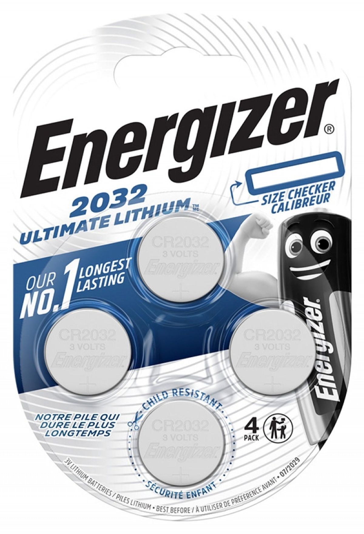 Batteri Energizer Ultimate Lithium CR2032 Langtidsholdbar.