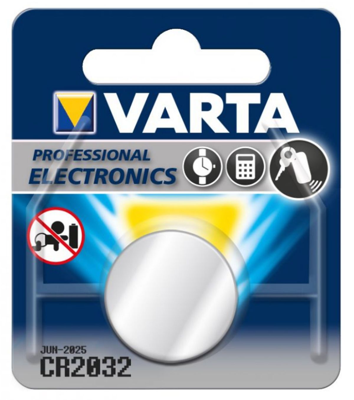 Batteri, lithium, 3V, CR2032, Varta