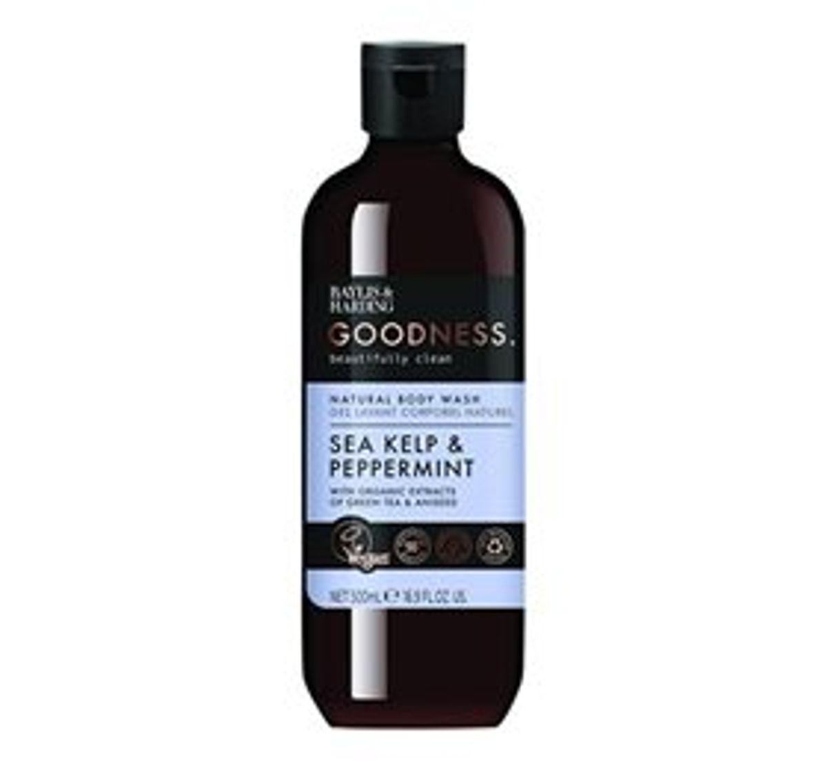 Baylis & Harding Goodness Body Wash sea kelp peppermint &bull; 500ml.