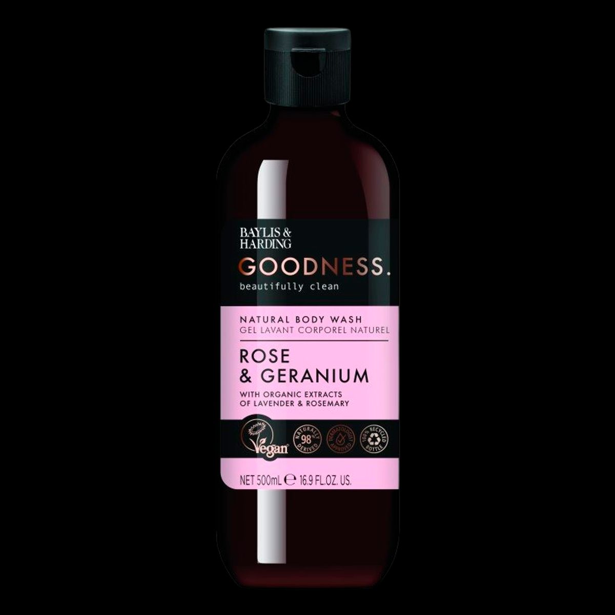 Baylis & Harding Goodness Rose & Geranium Body Wash (500 ml)