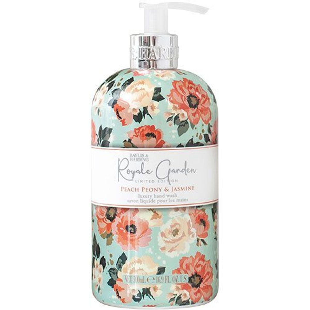 Baylis & Harding Royale Garden Peach, Peony & Jasmine Hand Wash, 500ml.