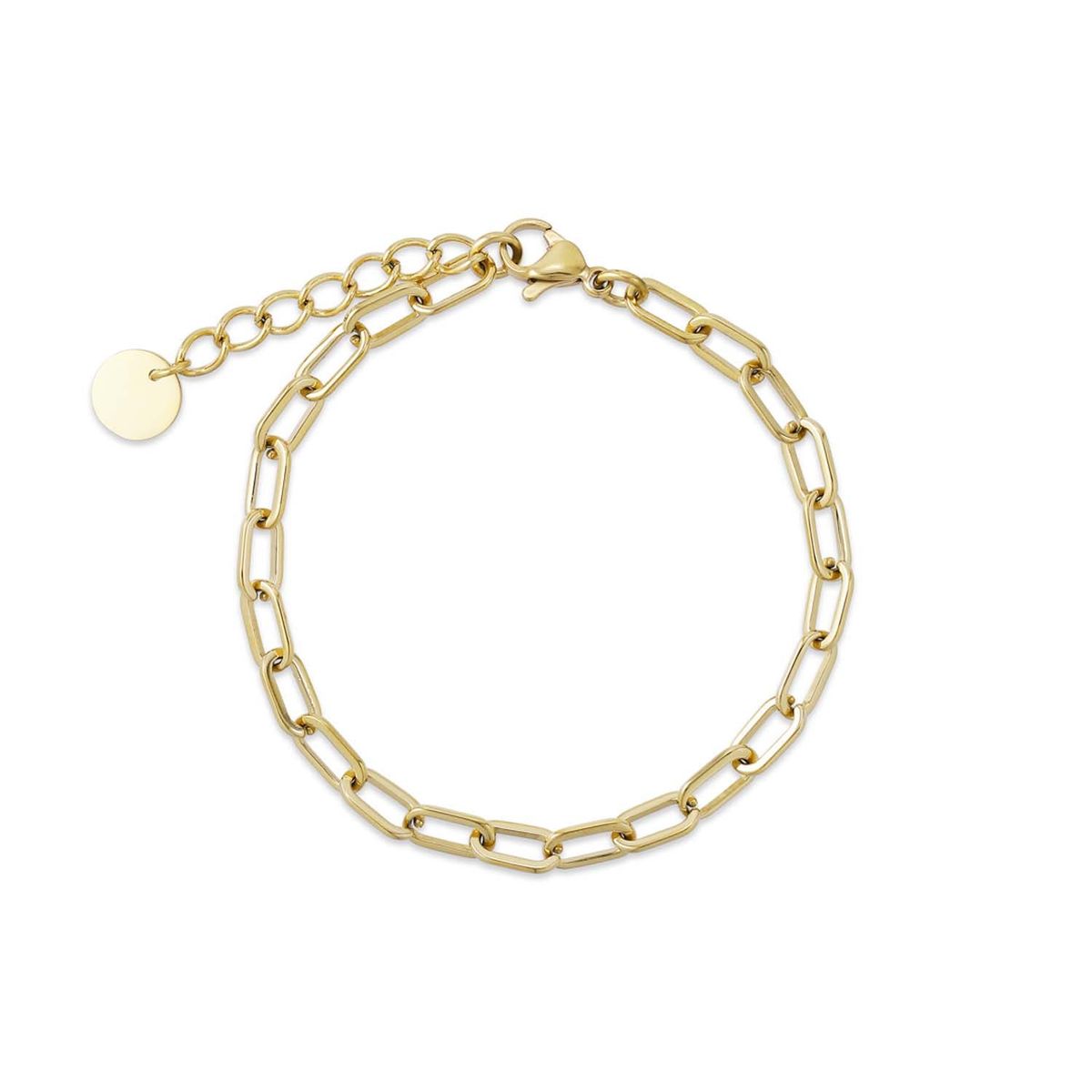 Baía Jewellery - Corrente armbånd, 16+3 cm Rustfrit stål PVD guldbelægning