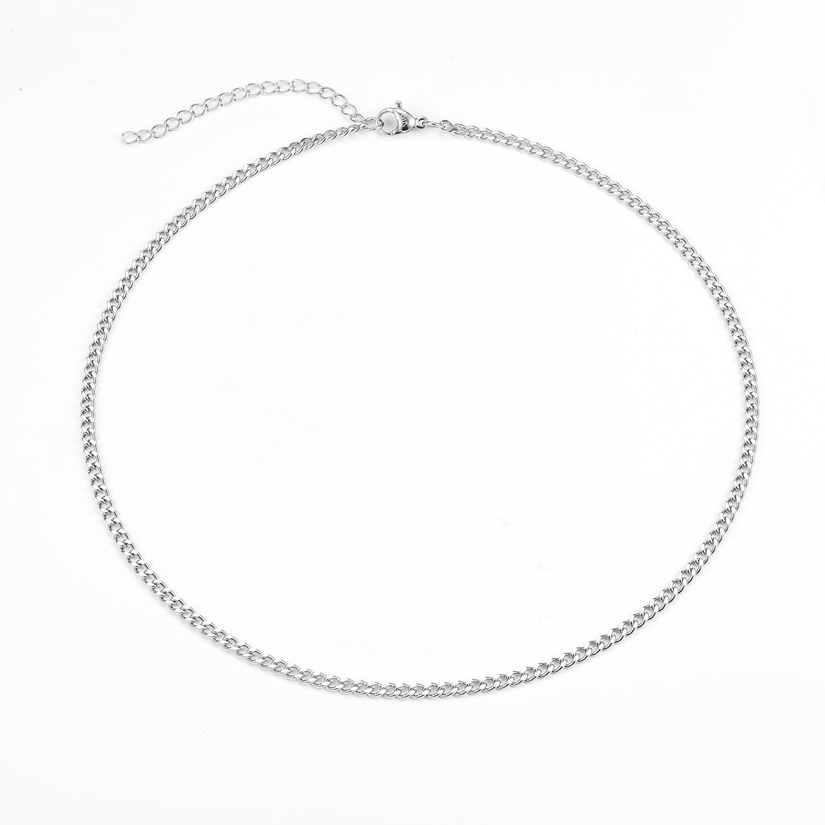 Baía Jewellery - Panser Facet halskæde, 38-43 cm Rustfrit stål