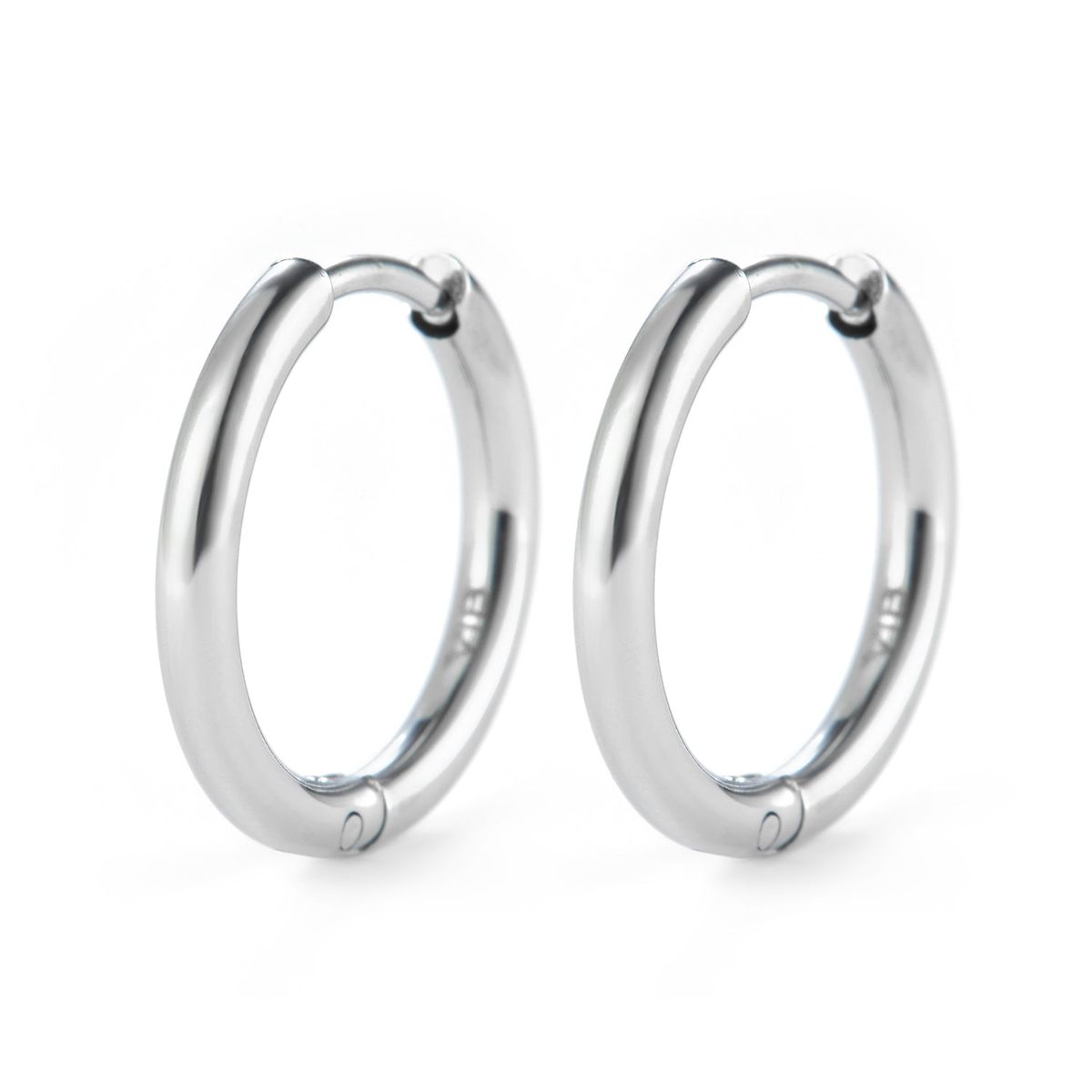 Baía Jewellery - Simple hoops, 16 mm Rustfrit stål