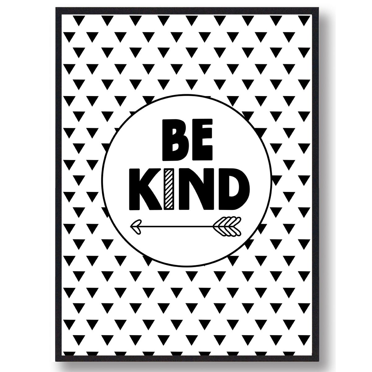 Be Kind - plakat (Størrelse: M - 30x40cm)