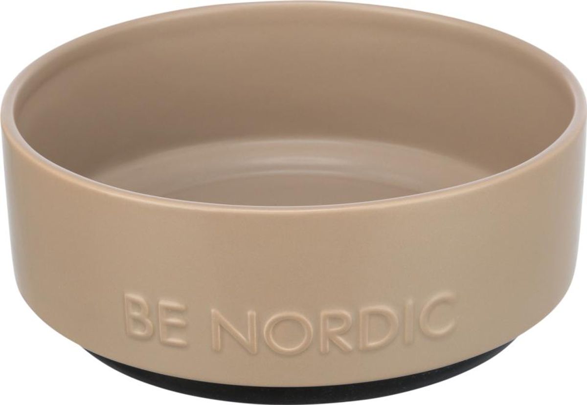 BE NORDIC - Skål i Keramik,Taupe med Gummikant - 0,5l el. 1,2l - 500ml