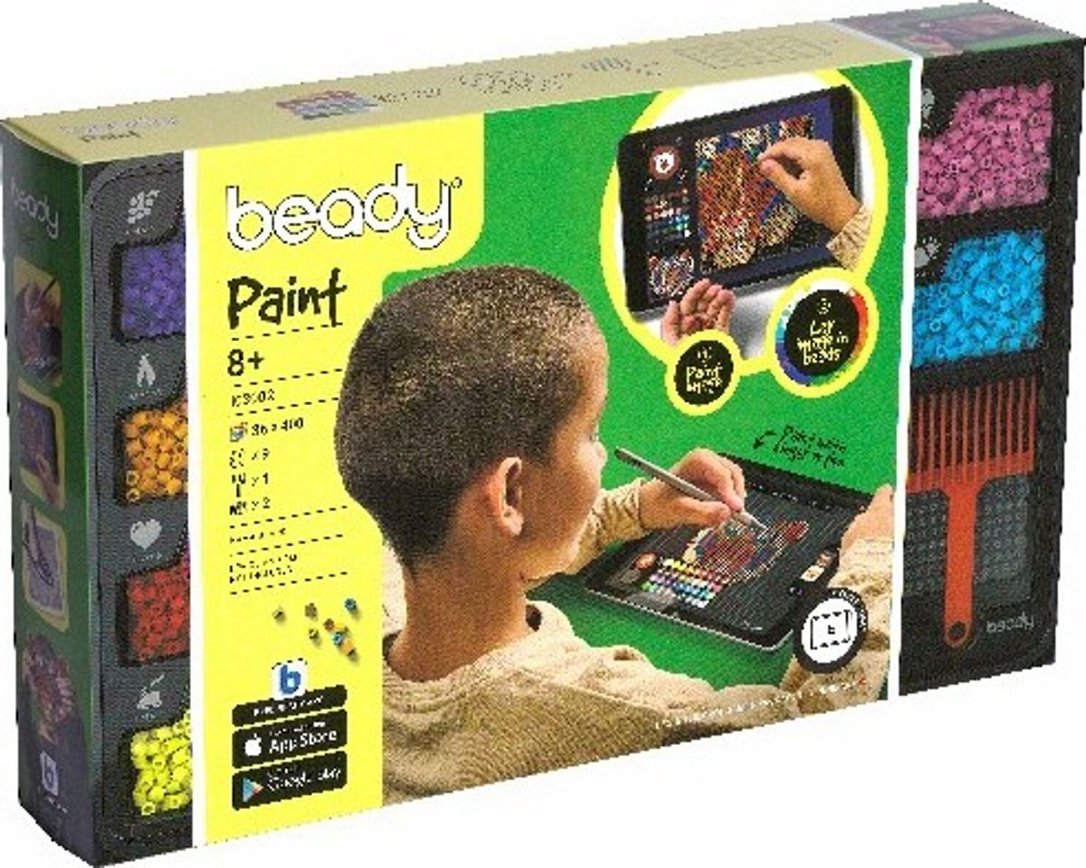 Beady Paint Perler - Perlesæt Med 14.400 Perler Og 9 Perleplader