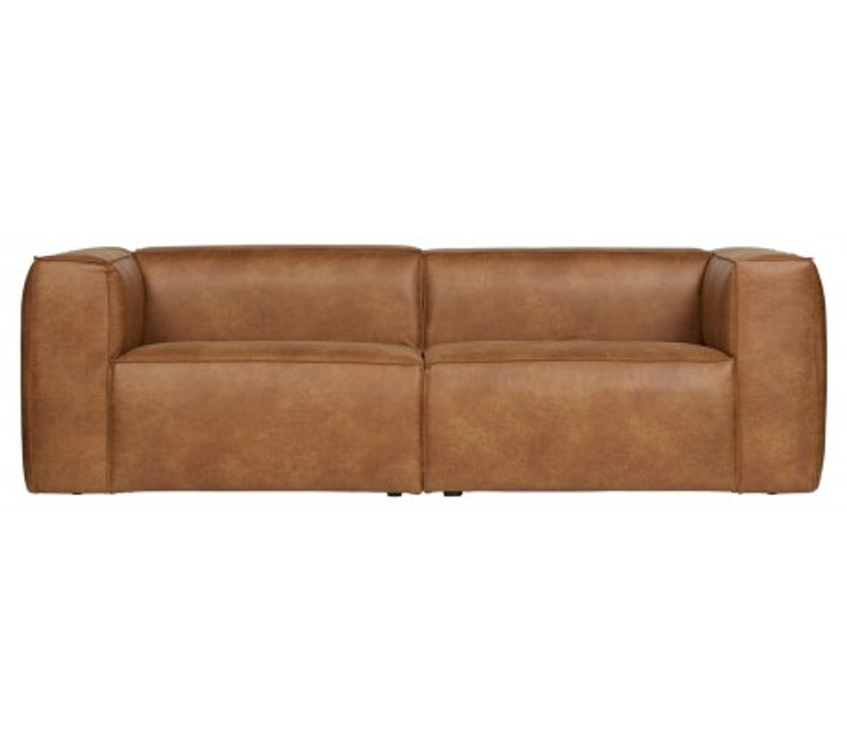 BEAN 3,5 personers sofa i læder 246 x 96 cm - Vintage cognac