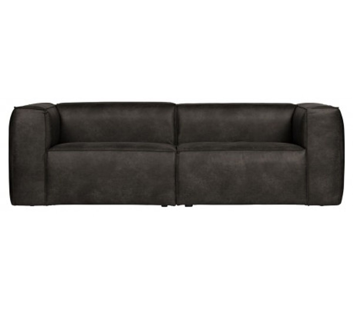 BEAN 3,5 personers sofa i læder 246 x 96 cm - Vintage sort