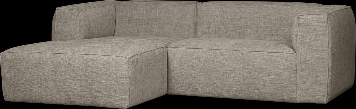 Bean, Chaiselong sofa, venstrevendt, travertin, H73x178x254 cm, stof