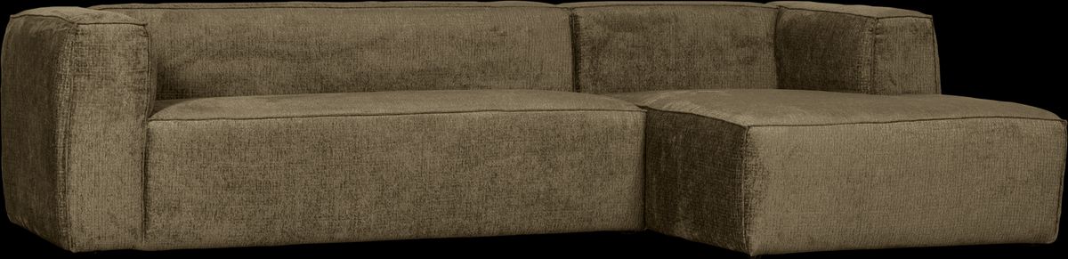 Bean, Hjørnesofa højrevendt, grøn, H73x175x305 cm, velour