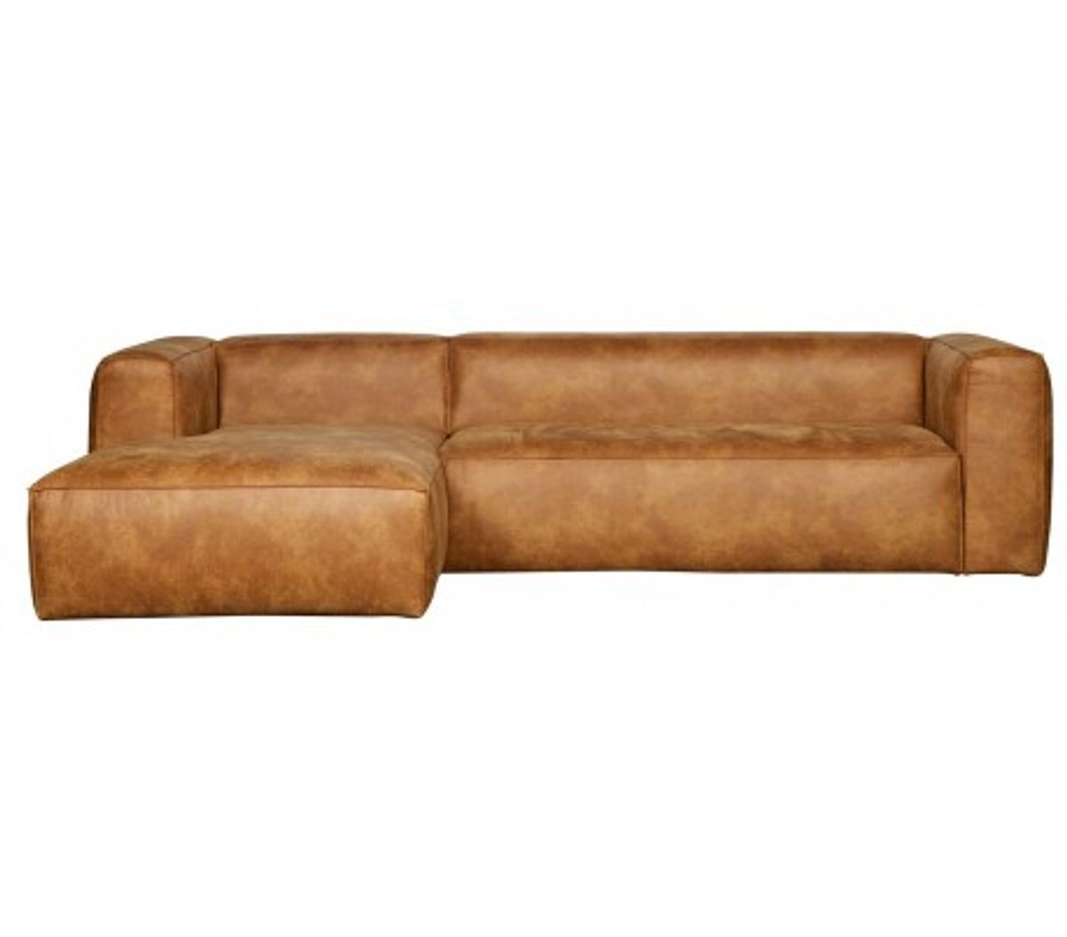 BEAN hjørnesofa i læder 305 x 175 cm - Cognac