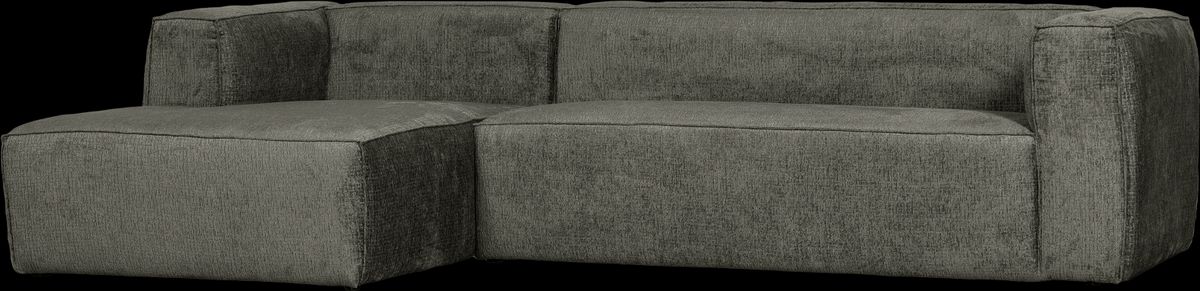 Bean, Hjørnesofa venstrevendt, mørkegrå, H73x175x305 cm, velour