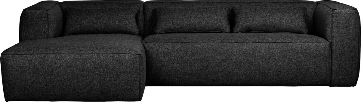 Bean, Hjørnesofa venstrevendt, sort, H73x175x305 cm, stof