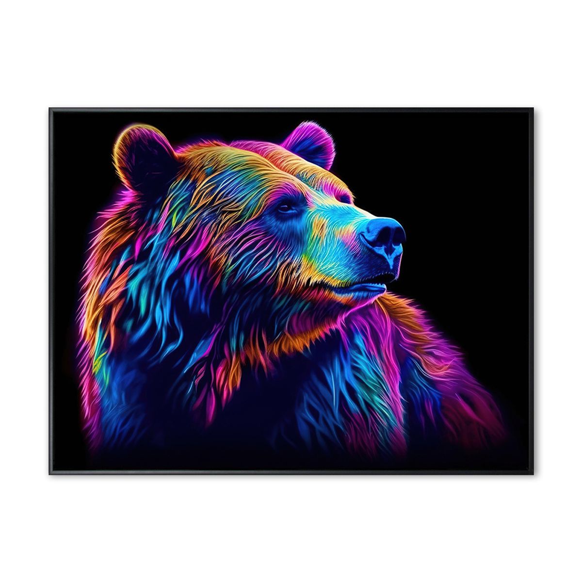 Bear - 90x120 cm - Sort svæveramme