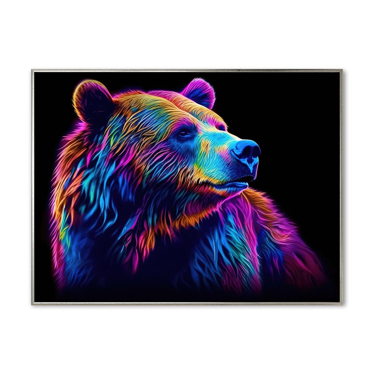 Bear - 90x120 cm - Sølv svæveramme