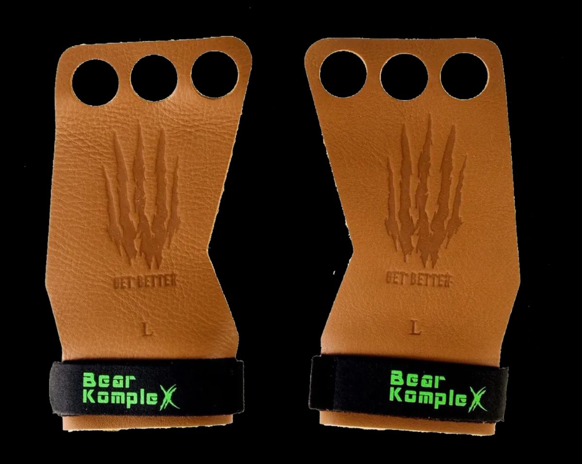 Bear KompleX Læder Grips Tan - 3 Hole str. L