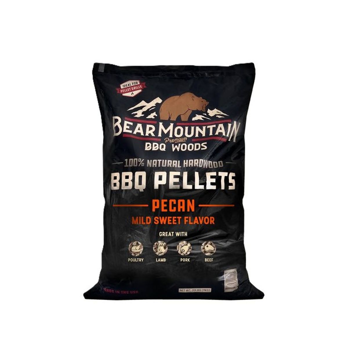 Bear Mountain Bbq Pecan - Træpiller 9 kg