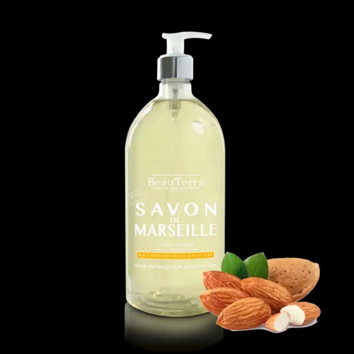 Beau Terra Marseille Liquid Soap - Almond Oil, 1000ml