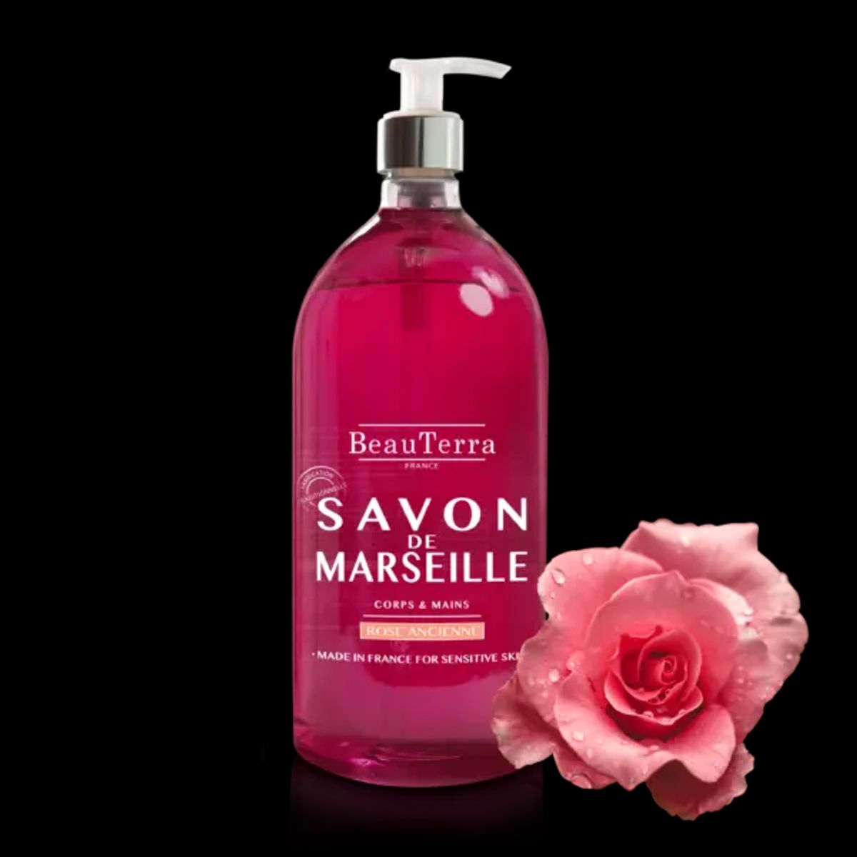 Beau Terra Marseille Liquid Soap - Ancient Rose, 300ml