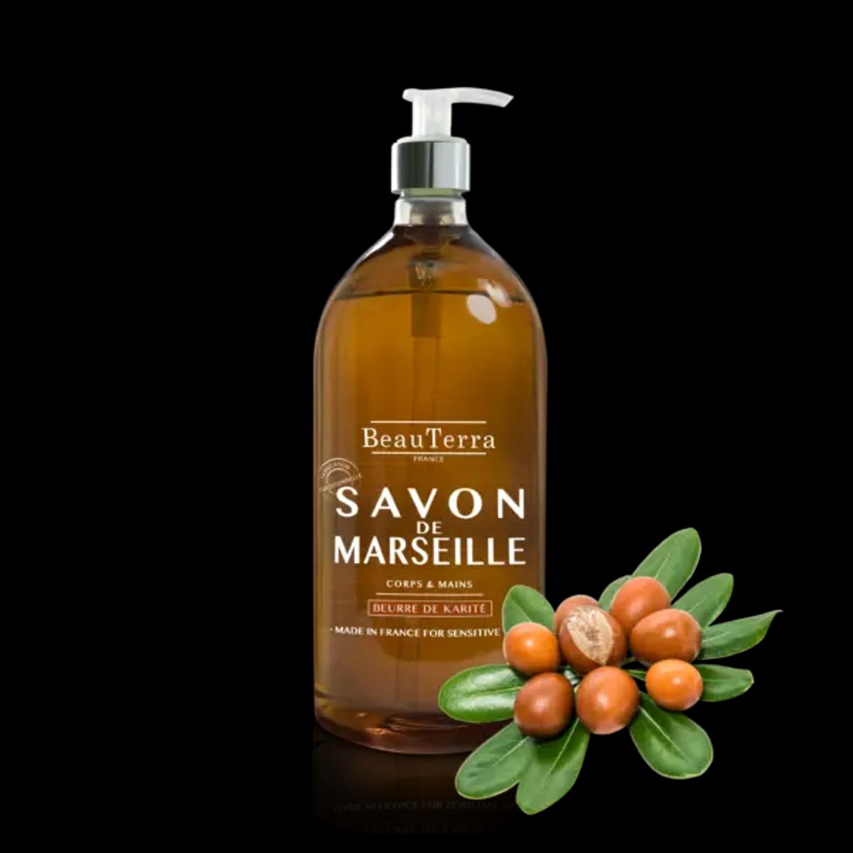 Beau Terra Marseille Liquid Soap - Shea Butter, 1000ml