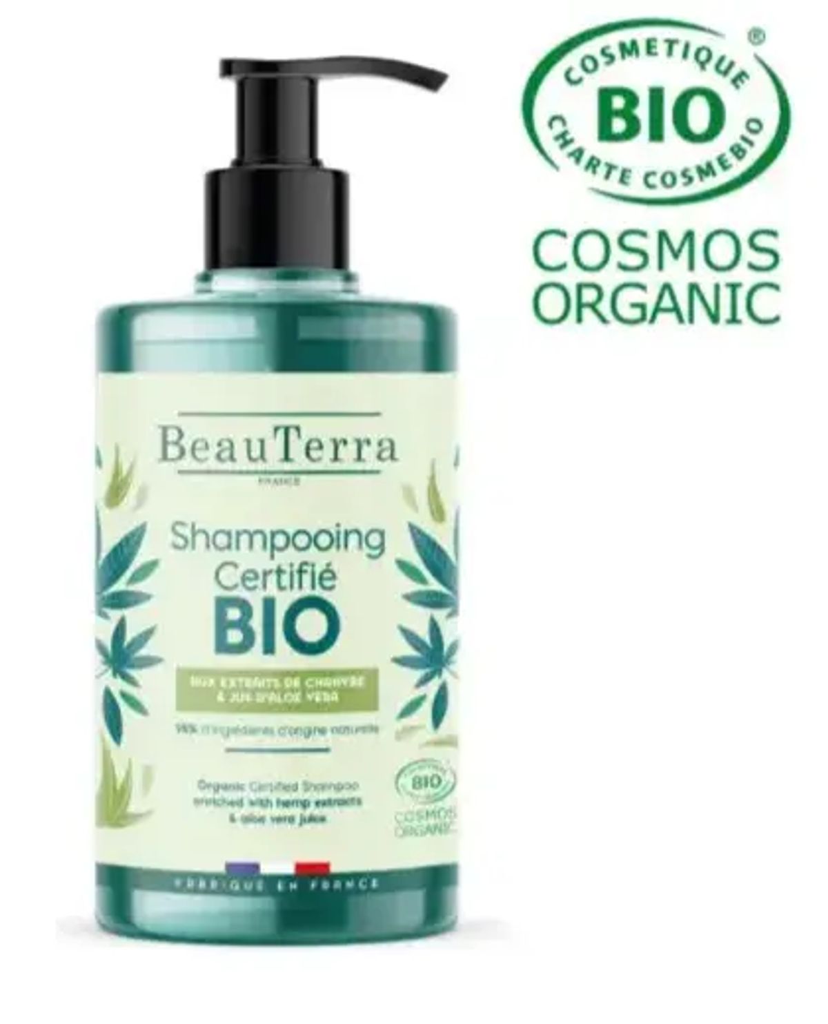 Beau Terra Økologisk Shampoo m/Grøn te-duft, 750ml.