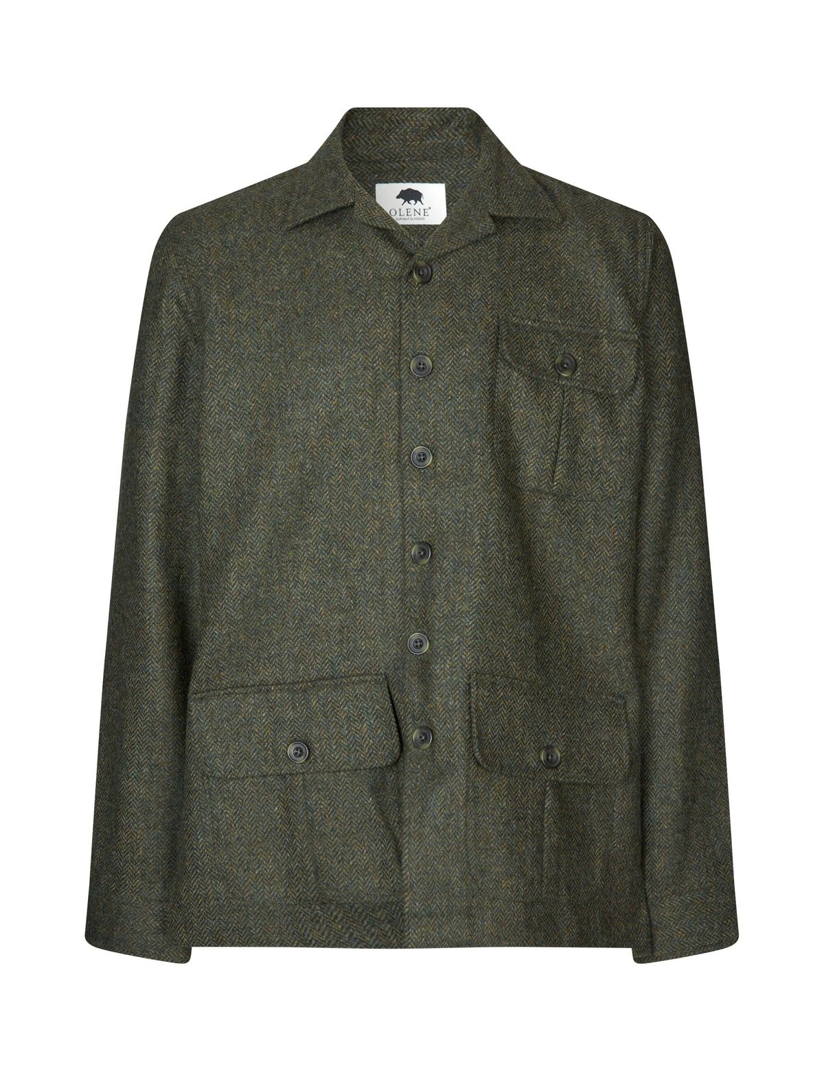 Beauly Tweed Shacket, grøn - S