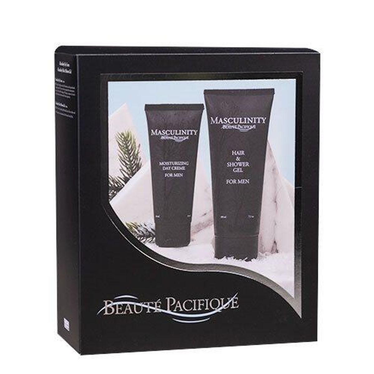 Beaute Pacifique Gaveæske Masculinity fugtgivende dagcreme 100ml Hair & Showergel 200 ml Værdi kr. 448,-