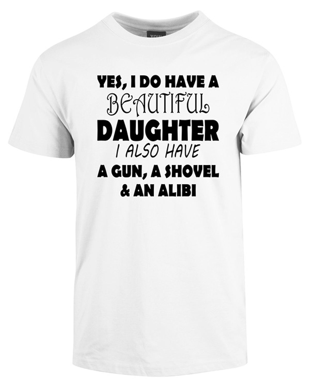 Beautiful daughter fars dag t-shirt - Hvid