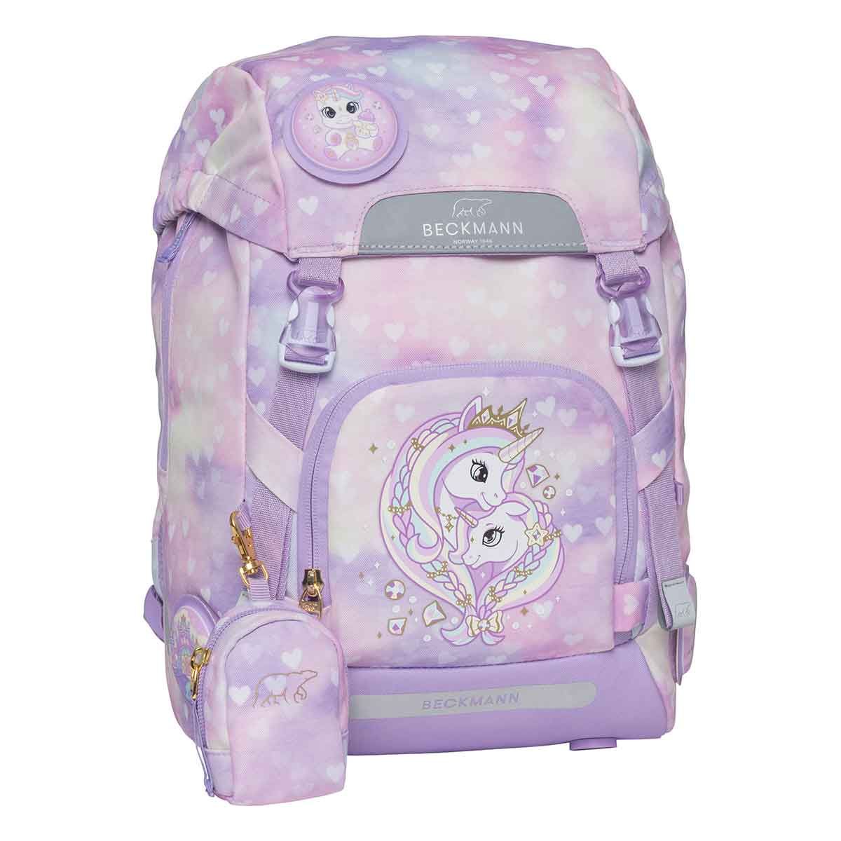 Beckmann Skoletaske 22L Unicorn Princess Purple