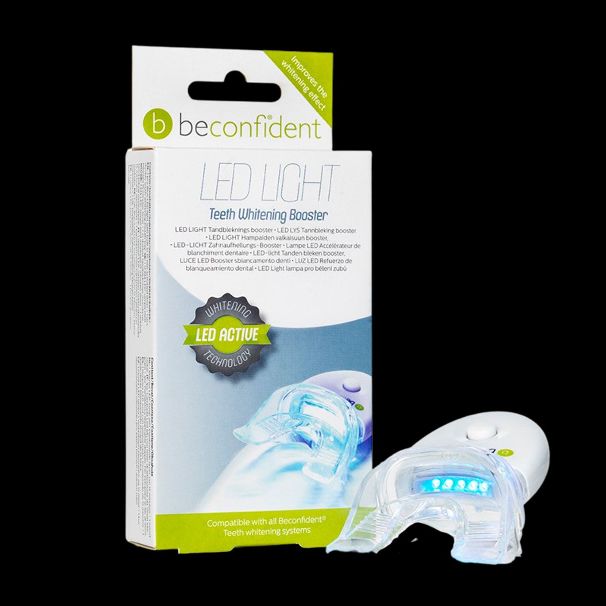 Beconfident LED Booster Light With Double Sided Mouth Tray (1 stk)