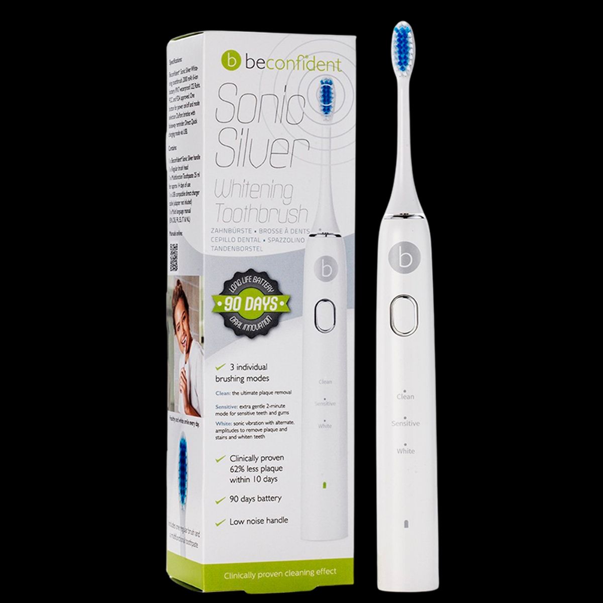 Beconfident Sonic Silver Whitening Toothbrush (1 stk)