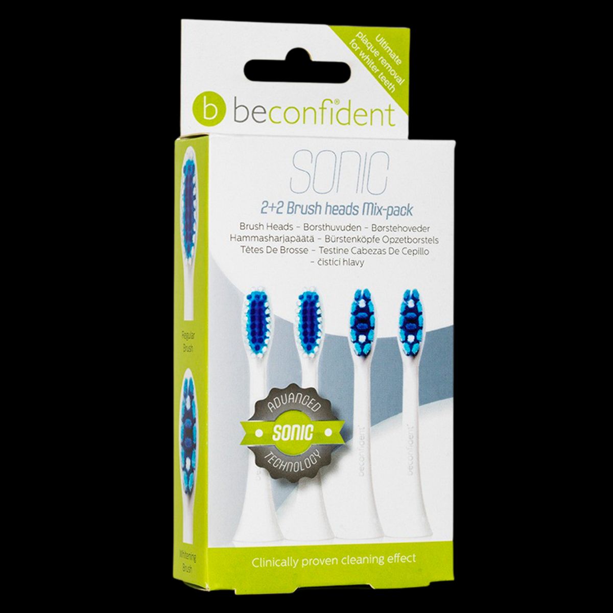 Beconfident Sonic Toothbrush Heads Mix Pack White (2 x 2 stk)