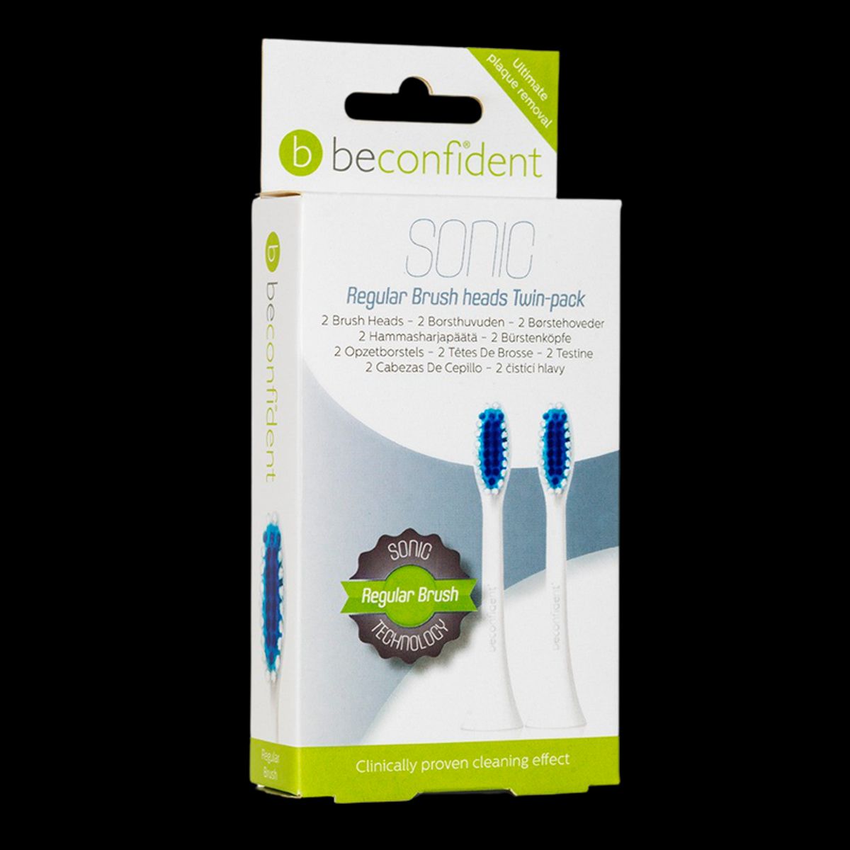 Beconfident Sonic Toothbrush Heads Regular White (2 stk)