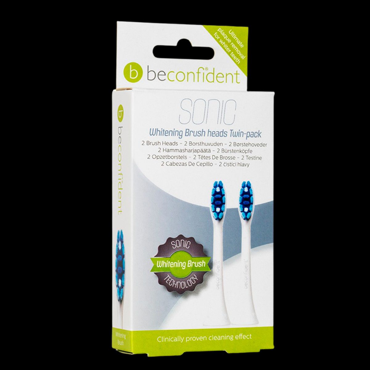 Beconfident Sonic Toothbrush Heads Whitening White (2 stk)