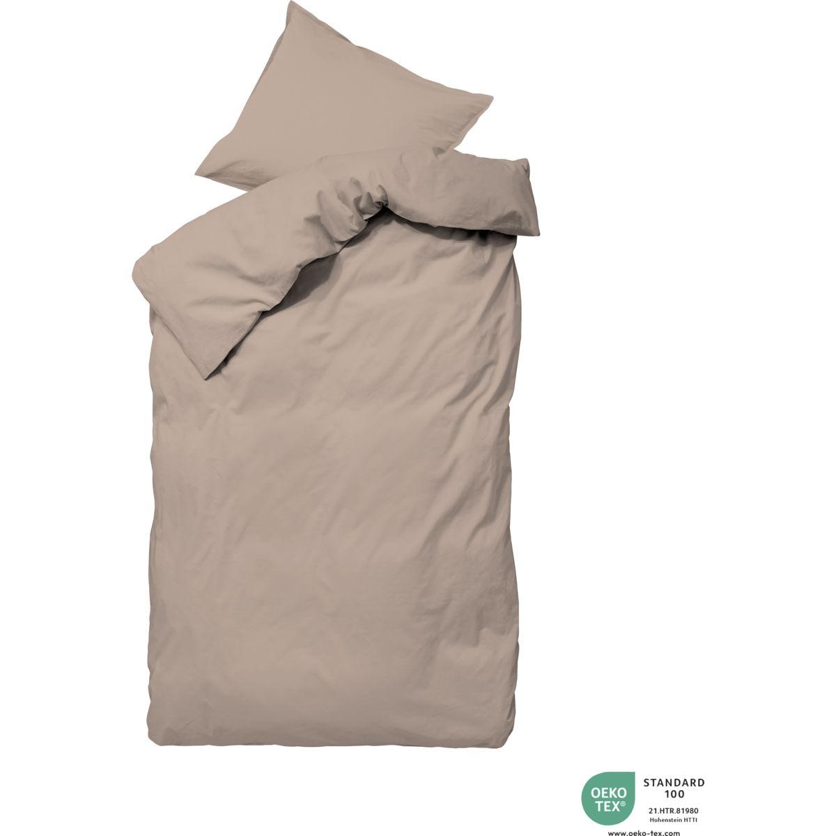 Bed linen, BNIngrid, Straw - Straw / Cotton (organic) / l: 220 cm, w: 140 cm, w: 70 cm, h: 50 cm