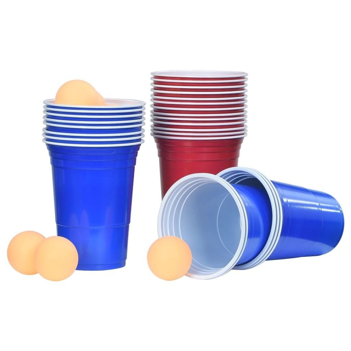 Beer pong-sæt 0,5 l plastik