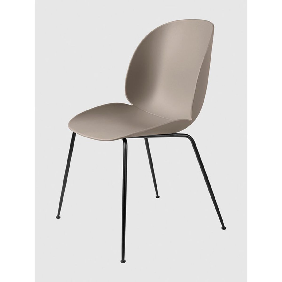 Beetle Chair, upolstret fra GUBI (New beige shell, Conic base, Black base)