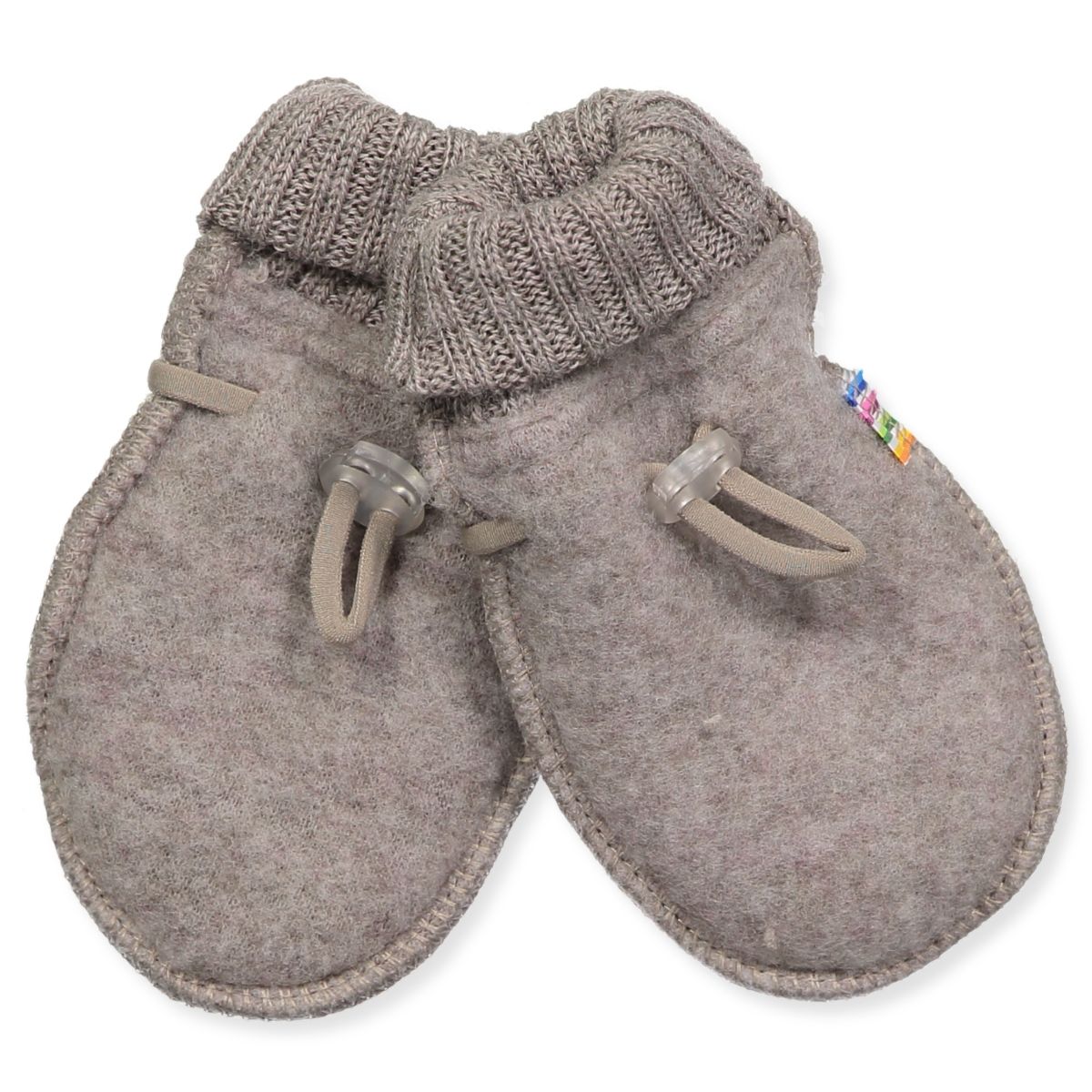 Beige uld fleece babyvanter (70 cm)