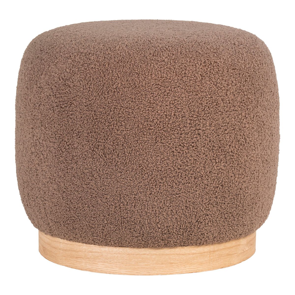 Belfort Puf - Puf I Teddy, Brun, Ø44,5X40 Cm, Hn1238